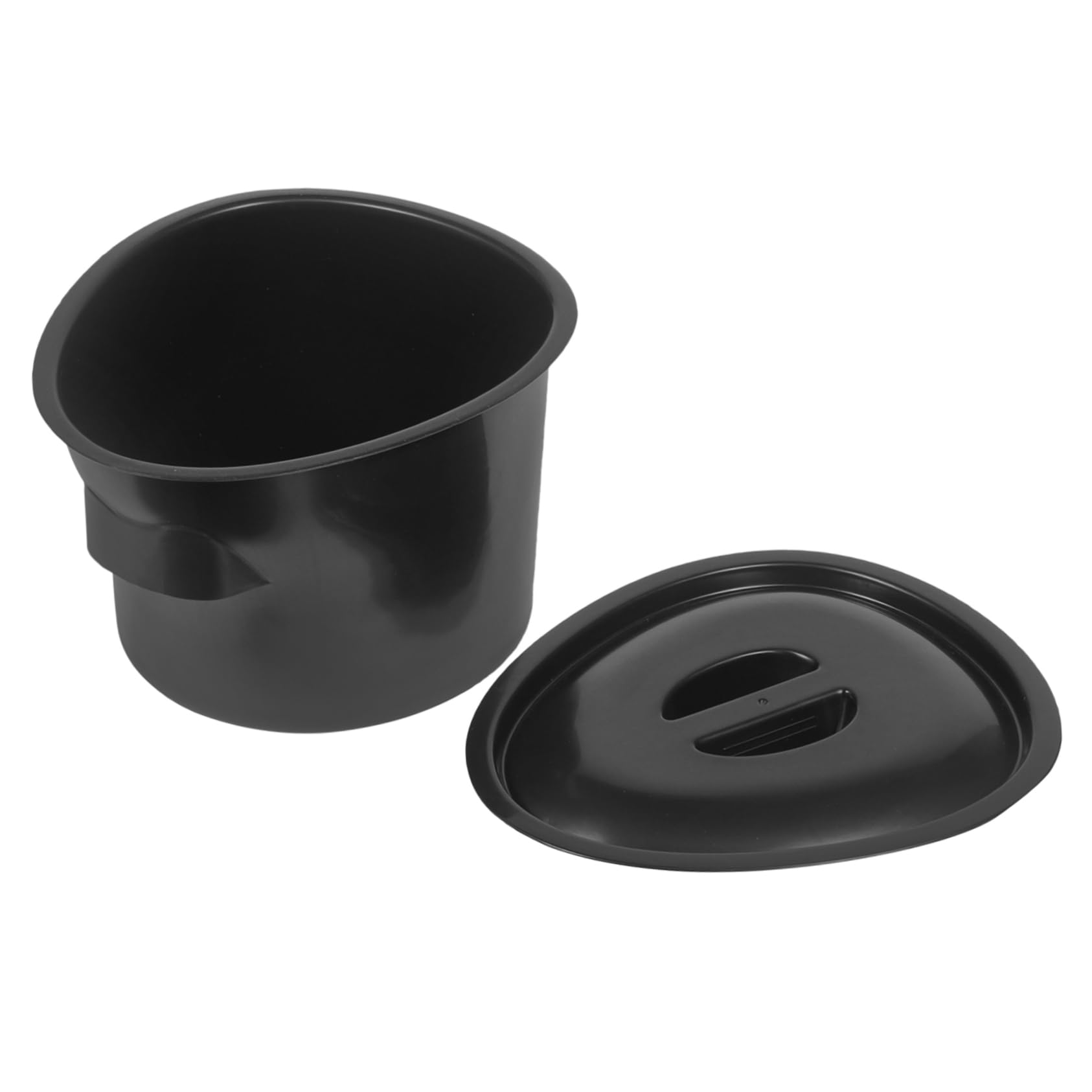 Orinal Portátil con Tapa, Cubo de 5 L, Plástico Negro