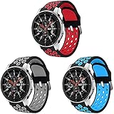 ★★Ancho Compatible: La correa es compatible with Galaxy Watch 3 45mm/Galaxy Watch 46mm/Gear S3 Cassic/S3 Frontier/Moto 360 2nd Gen 46mm/Ticwatch Pro/Huami Pace/Stratos/Stratos 2/Stratos 3/Huawei Watch 2 Classic/Huawei Watch GT/GT 2 46mm(no para Sport), también apto para reloj inteligente con orejetas de reloj de 22mm de ancho, como Samsung Gear 2 R380 R381 R382/LG G Watch W100 W110 Urbane W150