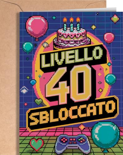 Biglietto Auguri 40 Anni Uomo - Regalo Donna, Uomo