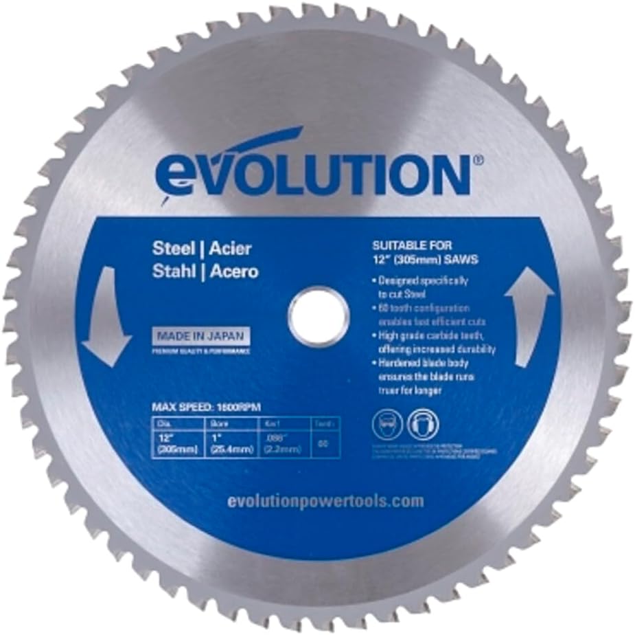 12BLADEST Steel Cutting Saw Blade, 12-Inch x 60-Tooth
