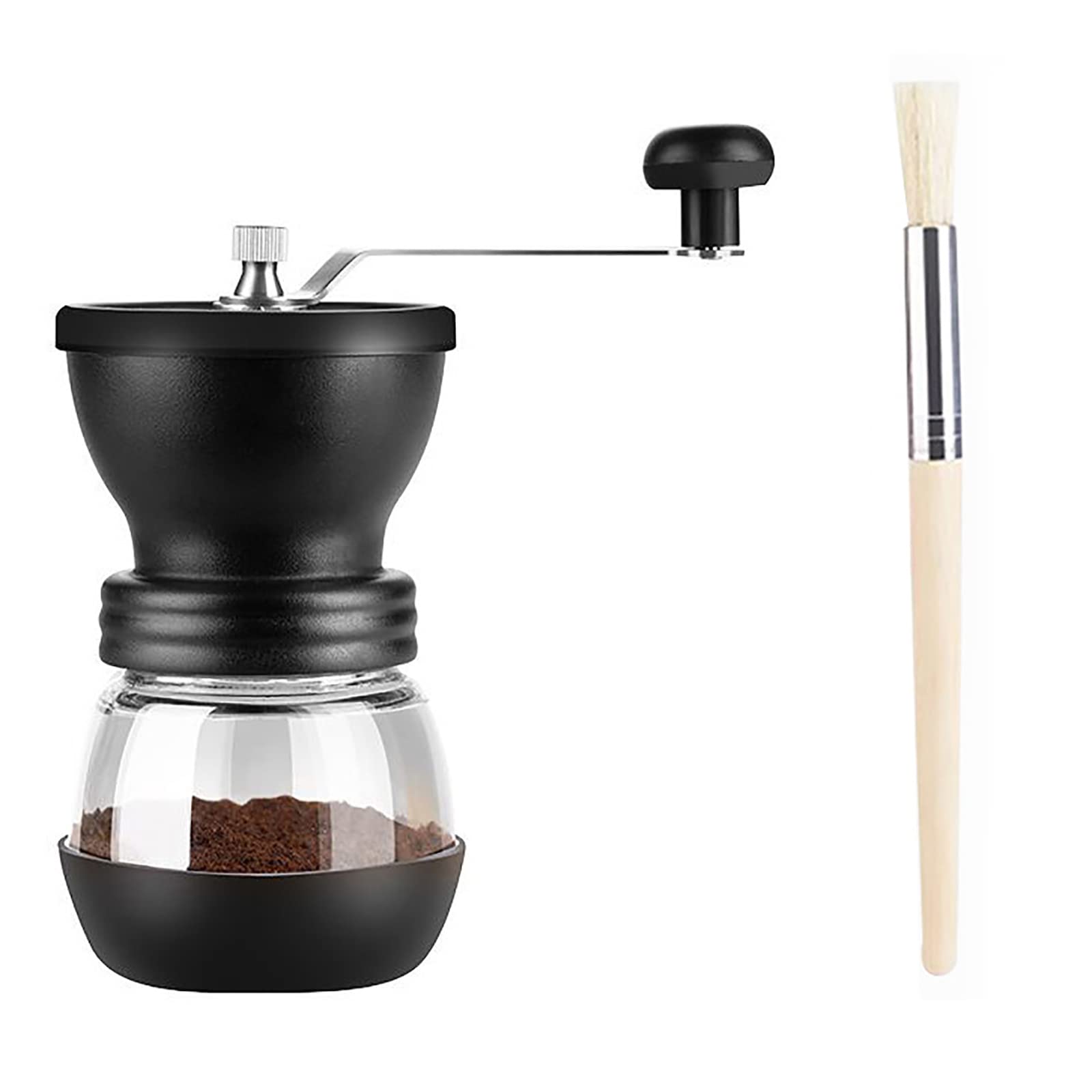 Moulin à café manuel anti-chauffe avec pots en verre inclus