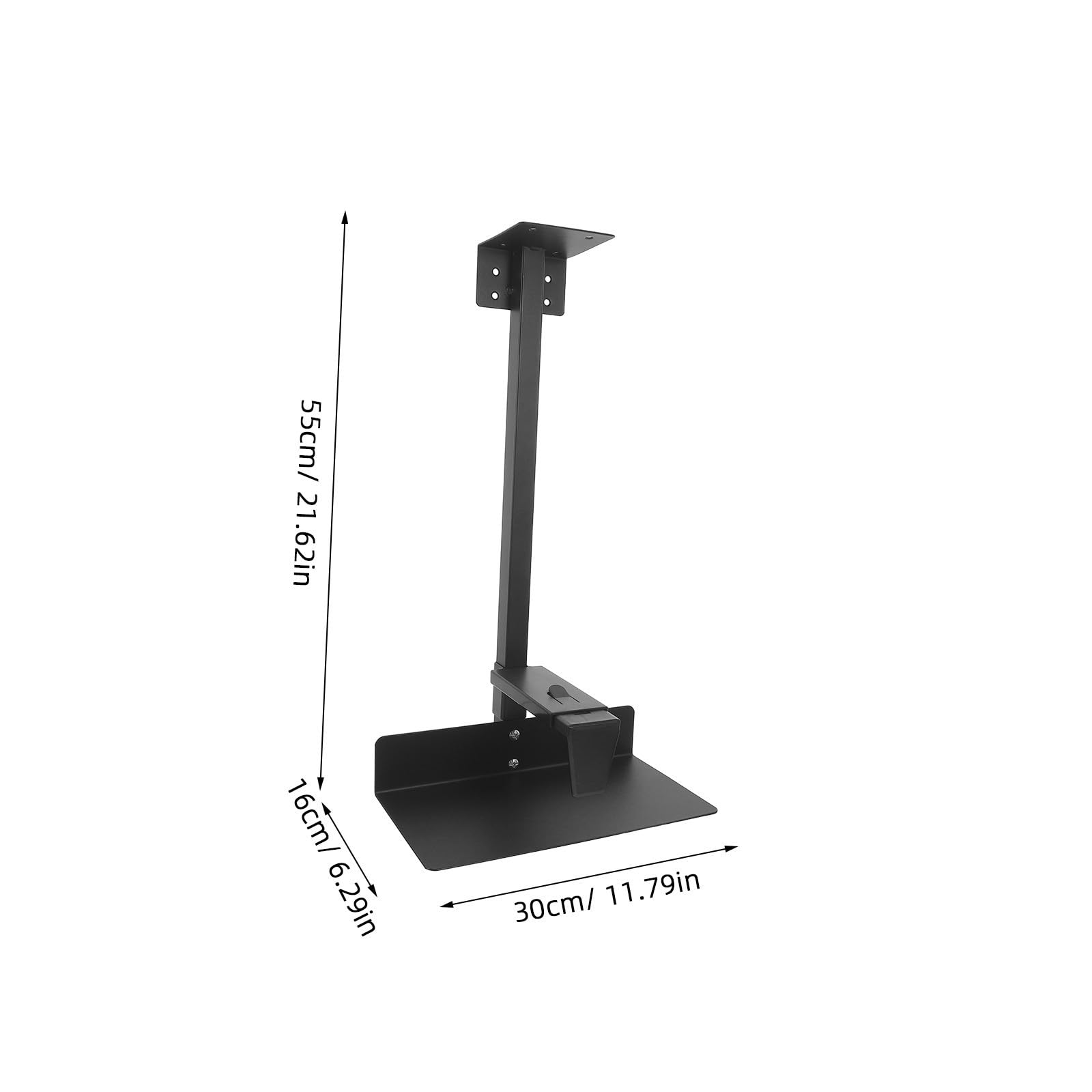 SOIMISS Soporte para PC Debajo del Escritorio Ajustable de Acero Templado Resistente Capacidad de 55 LB y Ancho de 5.1 a 8.5 Pulgadas para Oficina y Hogar