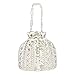Aheli White Potli Bag Gift for Women Handmade Evening bag Stylish Wristlet Bridal Purse Fashion Bag
