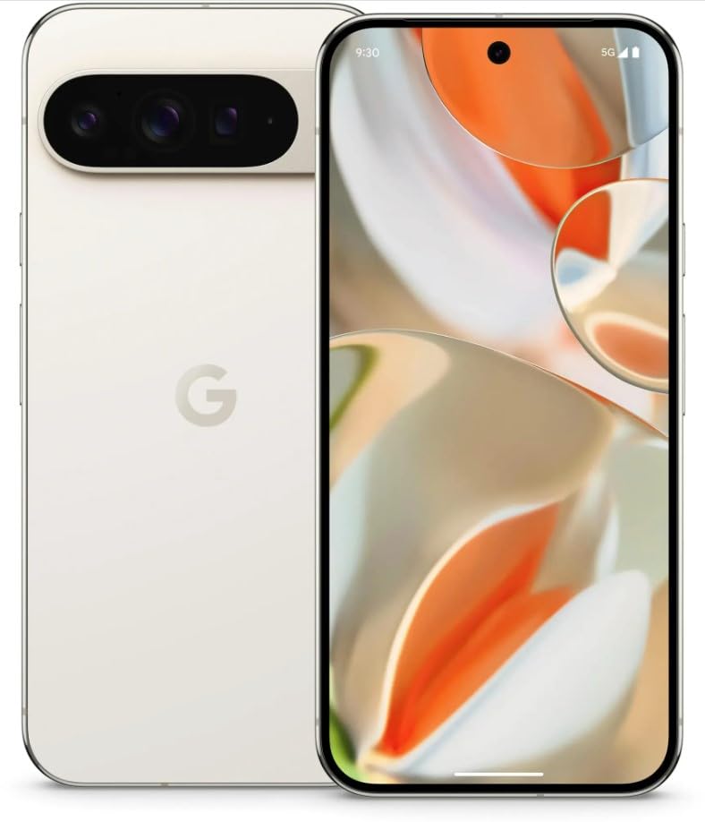 Image of Google Pixel 9 Pro XL - Unlocked Android Smartphone with Gemini, Triple Rear Camera System, 24-Hour Battery, and 6.8 inch Super Actua Display - Porcelain - 128 GB (Renewed Premium)