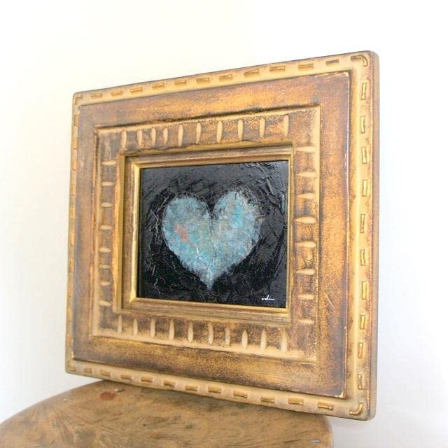 Amazon.co.jp: 内野隆文 ハート 絵画 パネルにミクストメディア