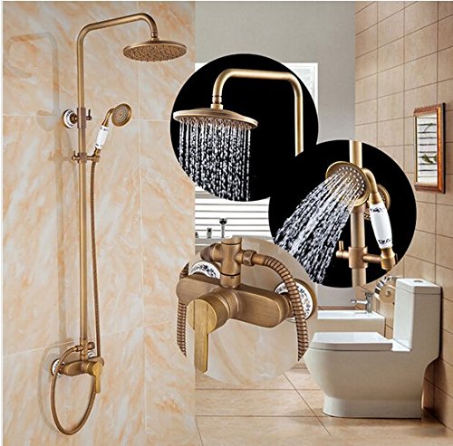 Douche pluie en laiton antique pour une expérience de spa vintage chez soi