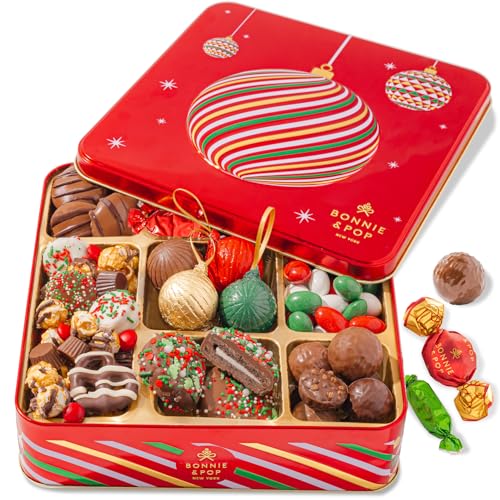 Christmas Chocolate Gift Basket– Holiday Ornament Gift Box with Assorted