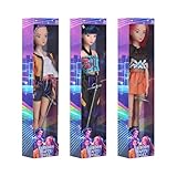 ?-pop ?emon ?unters 3-teiliges Fashion Puppenset mit Accessoires, 2cm Anime Sammlerfiguren Beweglich & Posierbar für Kinder, Spielzeugfiguren-Set mit Musik-Zubehör (A)