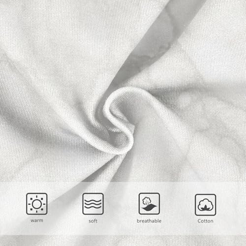 Toddler Girl Panties, White Marble Grey Girls Cotton Underwear, 2T–8 Years3