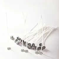 Kit 100 Pavios de Algodão Branco 10cm Grosso 2,5mm para Velas Artesanais Chama Estável e Duradoura