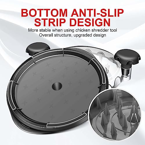 Image of Chicken Shredder, Professional Meat Shredder Tool, Effortless Kitchen Experience, Transparent Lid, Non-Slip Design