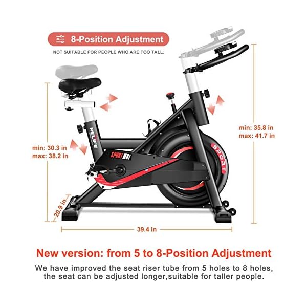 RELIFE-REBUILD-YOUR-LIFE-Exercise-Bike-Indoor-Cycling-Bike-Fitness-Stationary-All-inclusive-Flywheel-Bicycle-with-Resistance-for-Gym-Home-Cardio-Workout-Machine-Training-New-Version RELIFE REBUILD YOUR LIFE Exercise Bike with Adjusable Resistance & Comfortable Seat Indoor Stationary Cycling Bike with LCD Monitor Fitness Bicycle with Heavy Duty Flywheel for Home Gym Cardio Workout Machine New Version, Weight Capacity 400LBS