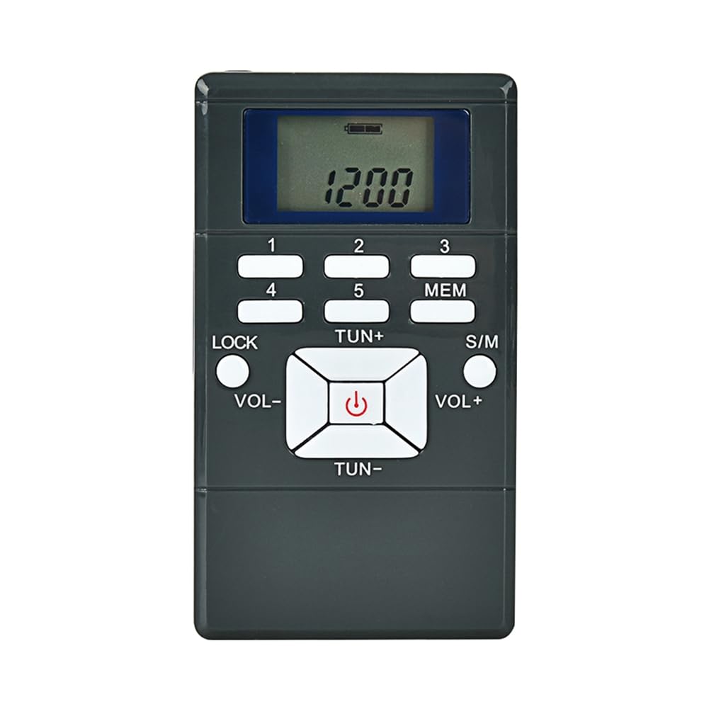Mini Rádio FM Estéreo Portátil 3 cm Receptor de Relógio Digital para Interpretação