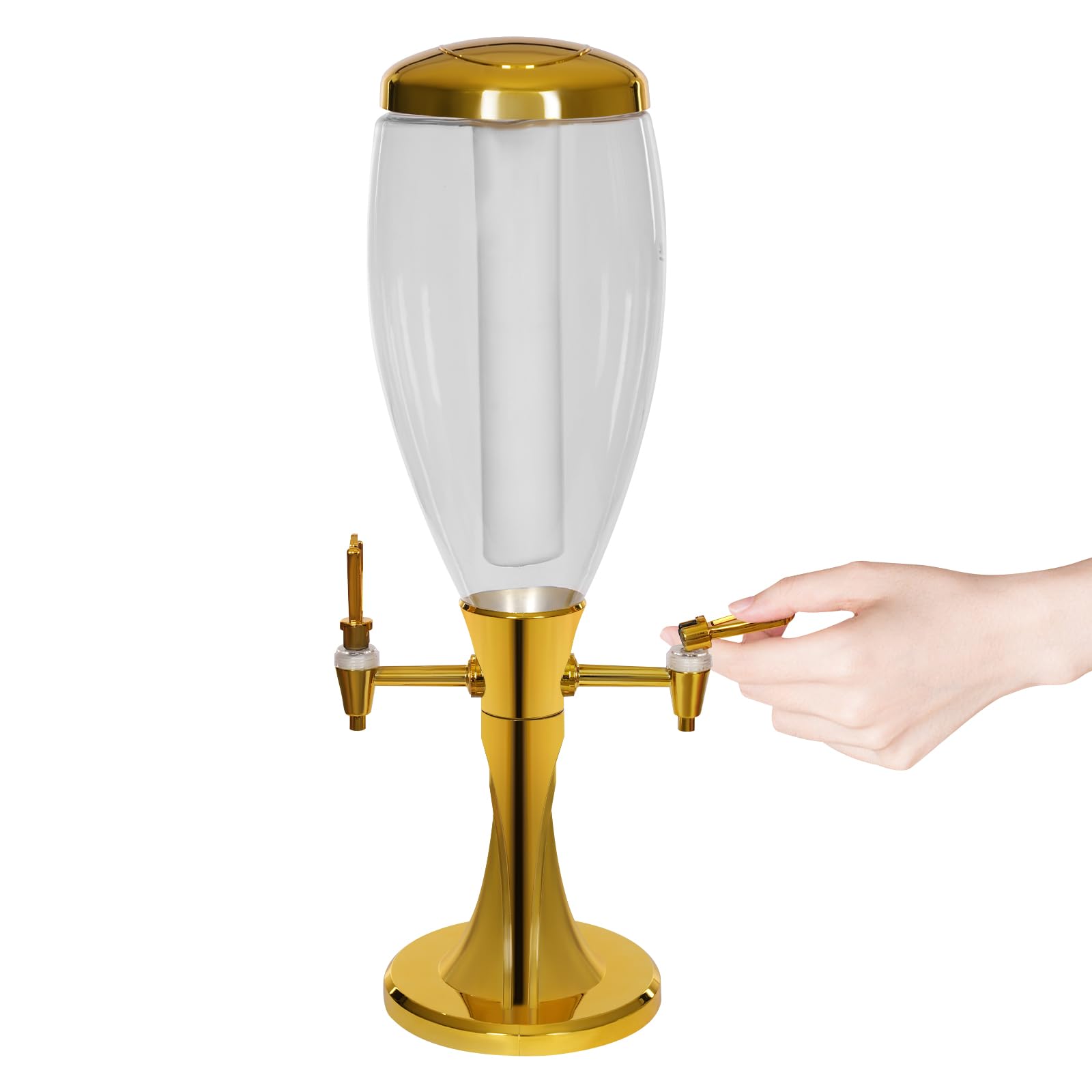 Impianto di spillatura per birra, colonna di benzina, colonna di benzina, distributore di bevande, con contenitore di ghiaccio, 3 l, con luci colorate, tubo di ghiaccio per bar, bistrò, feste