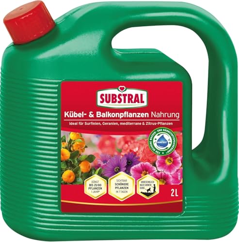 Substral Spezial-Flüssigdünger für Balkon- & Kübelpflanzen, 2L - Langanhaltende Blütenpracht & Gesundes Wachstum