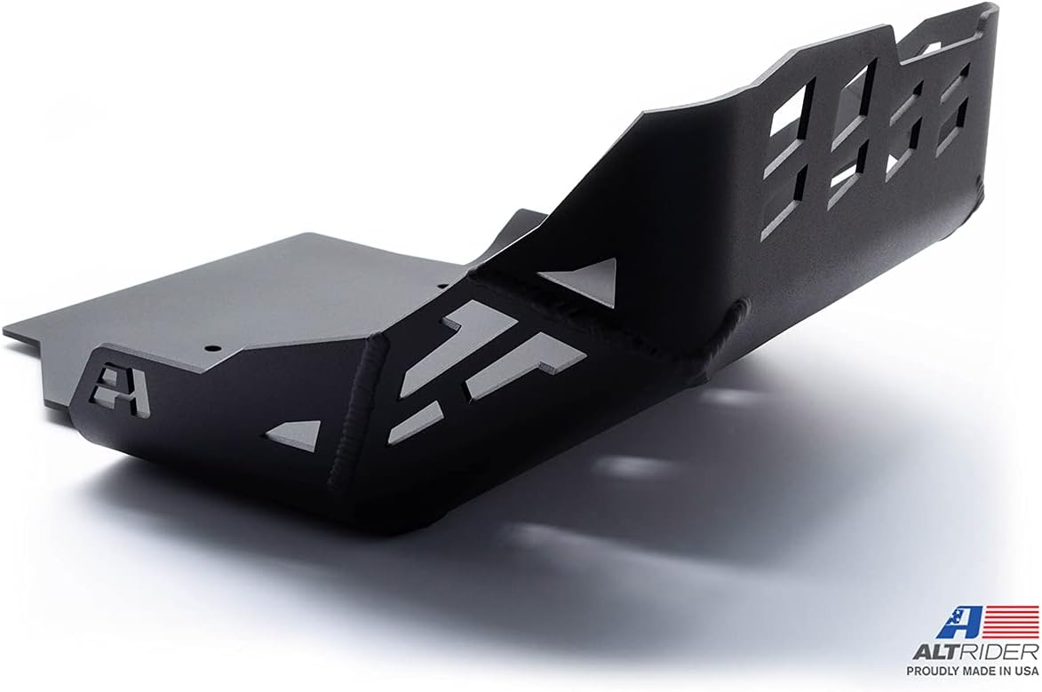 AltRider Skid Plate Compatible with Honda CRF1100L Africa Twin/Adventure Sports - Full Aluminum Protection - Smooth Bottom for Ground Clearance - Easy Oil Access - Black