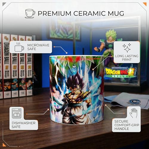 Image of Dragon Ball Anime Ceramic Coffee Mug, Vibrant Character Print, Fan Gift