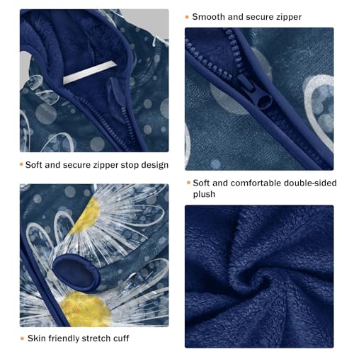 Daisy Flowers Floral Toddler Jackets for Boys Winter Outerwear Kids 3T-10T3