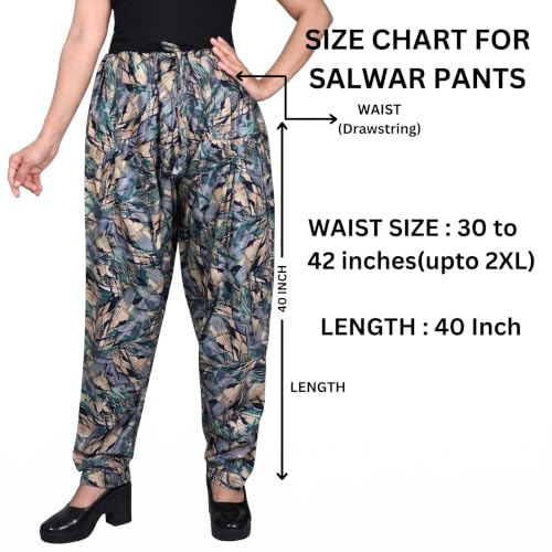 Image of FASHION GALLERY Women's Rayon Relaxed Fit Patiala Salwar with Full Length Drawstring Closure Type and Flexible Waist|Patiala Pant for Woman