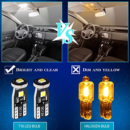 50 Pcs T10 194 Led Car Bulbs W5W Led Bulb Interior Car Lights Led Replacement Bulbs For Car Interior Dome Map Door Courtesy License Plate Lights #TOP5
