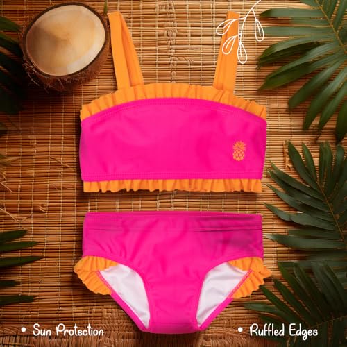 Tommy Bahama Girl's Swimsuit and Cover Up Set - Bathing Suit and Zip-Up Hooded Cover Up Bundle for Kids and Toddlers2