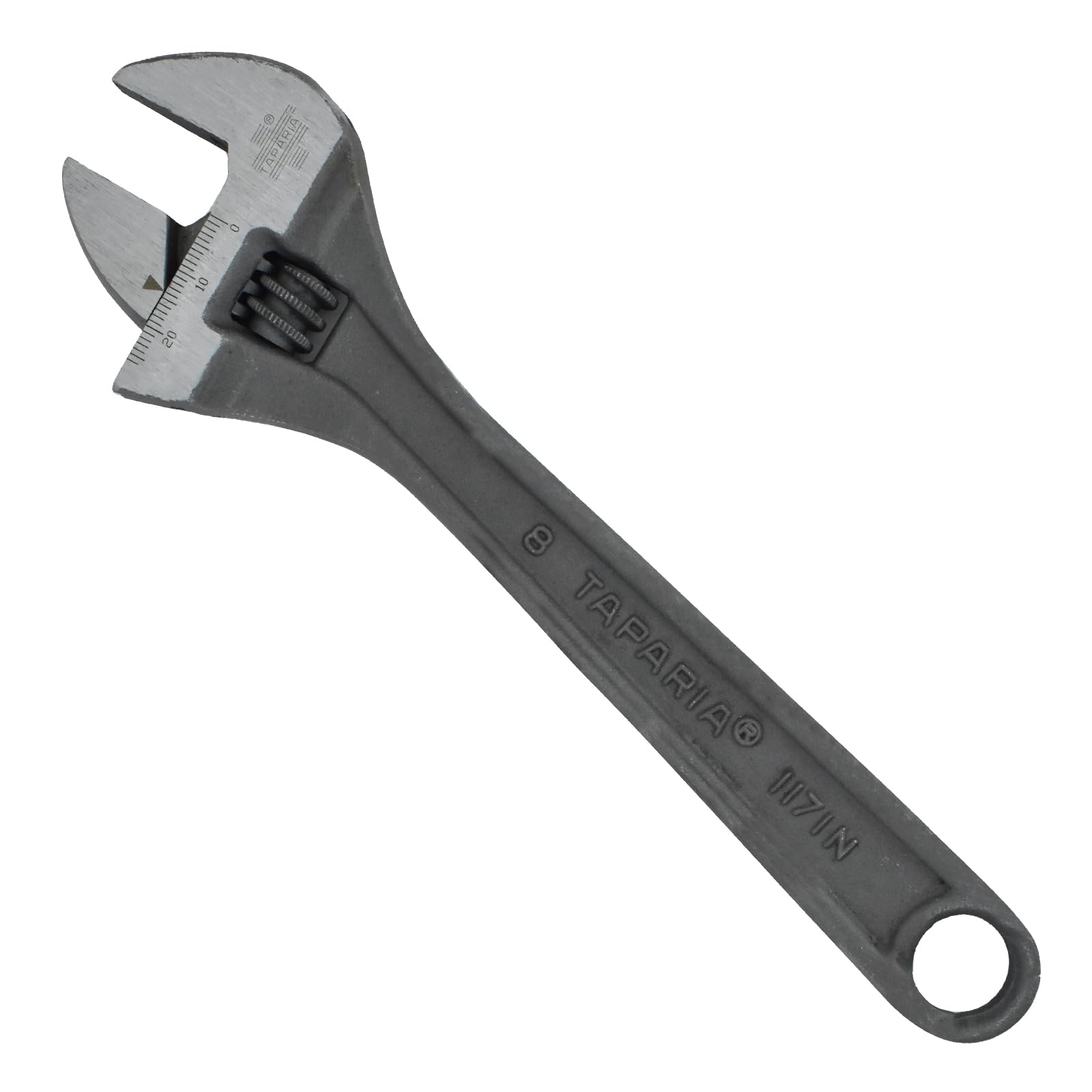 Taparia 1171-8, 8-Inch (205 mm) Adjustable Spanner - Forged Chrome Vanadium Steel with Precision Jaws and Insulated Grip, 26mm Jaw Opening for Tightening, Loosening, and Plumbing - Professional Tool for Mechanics, Electricians, and DIY Repairs