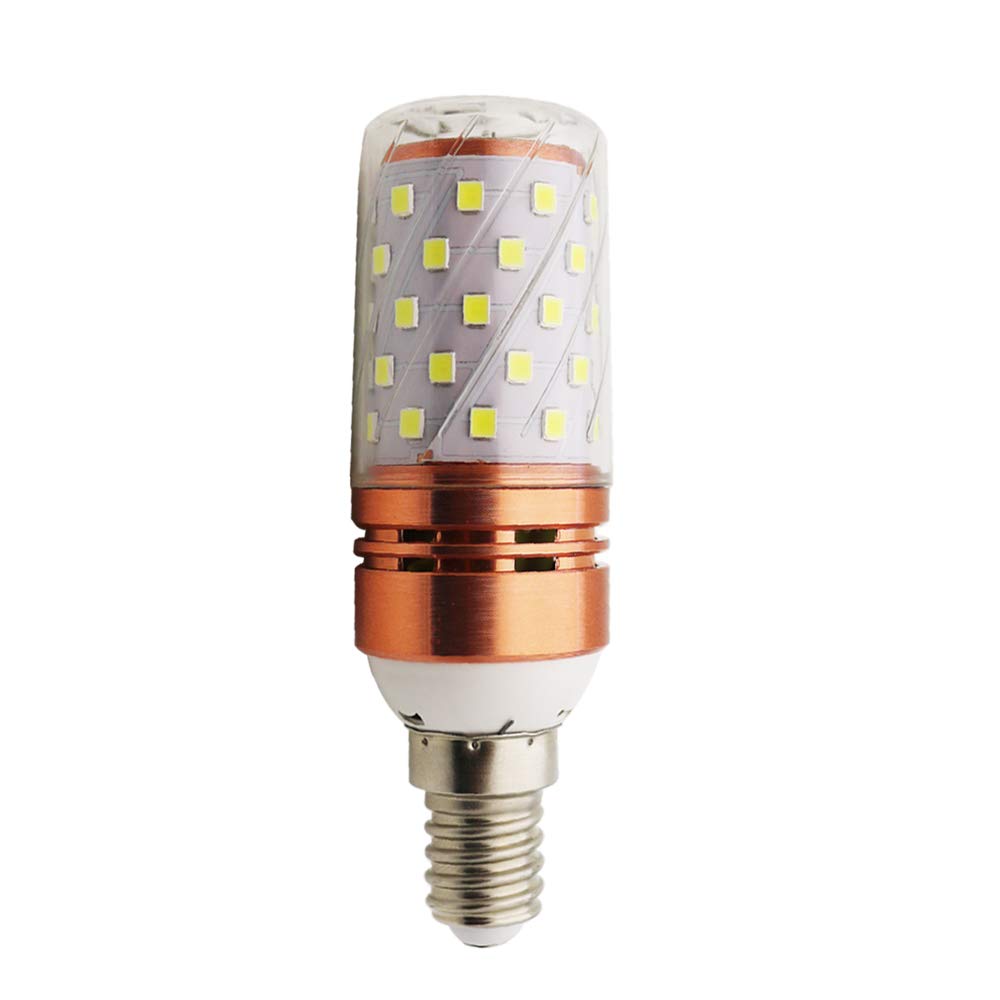 LED Corn Light Bulbs E14 12W Equivalent to 120W Incandescent Bulbs Non-Dimmable 6000K Cool White Light 1200lm Small Edison Screw Candle Bulbs (Pack of 1)