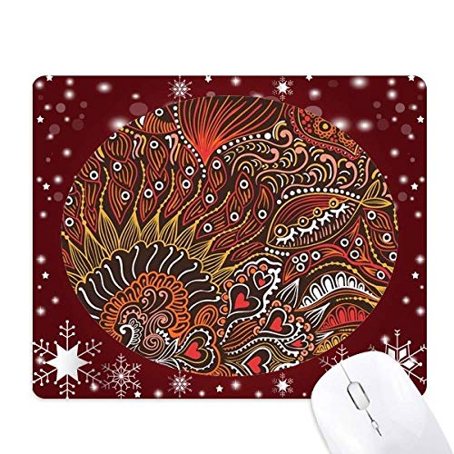 Tapis de souris poissons colorés abstraits et flocon de neige en tissu premium