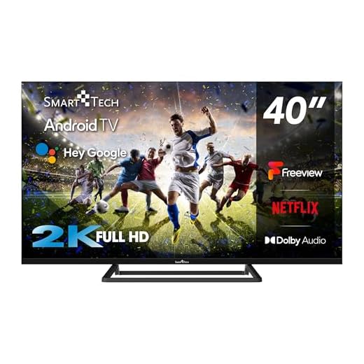 Smart Tech TV LED 40" (100 cm) Smart Android 40FA20V3UK, 3 HDMI, 2USB, Résolution Full HD: 1920 * 1080, Youtube, Netflix, Prime