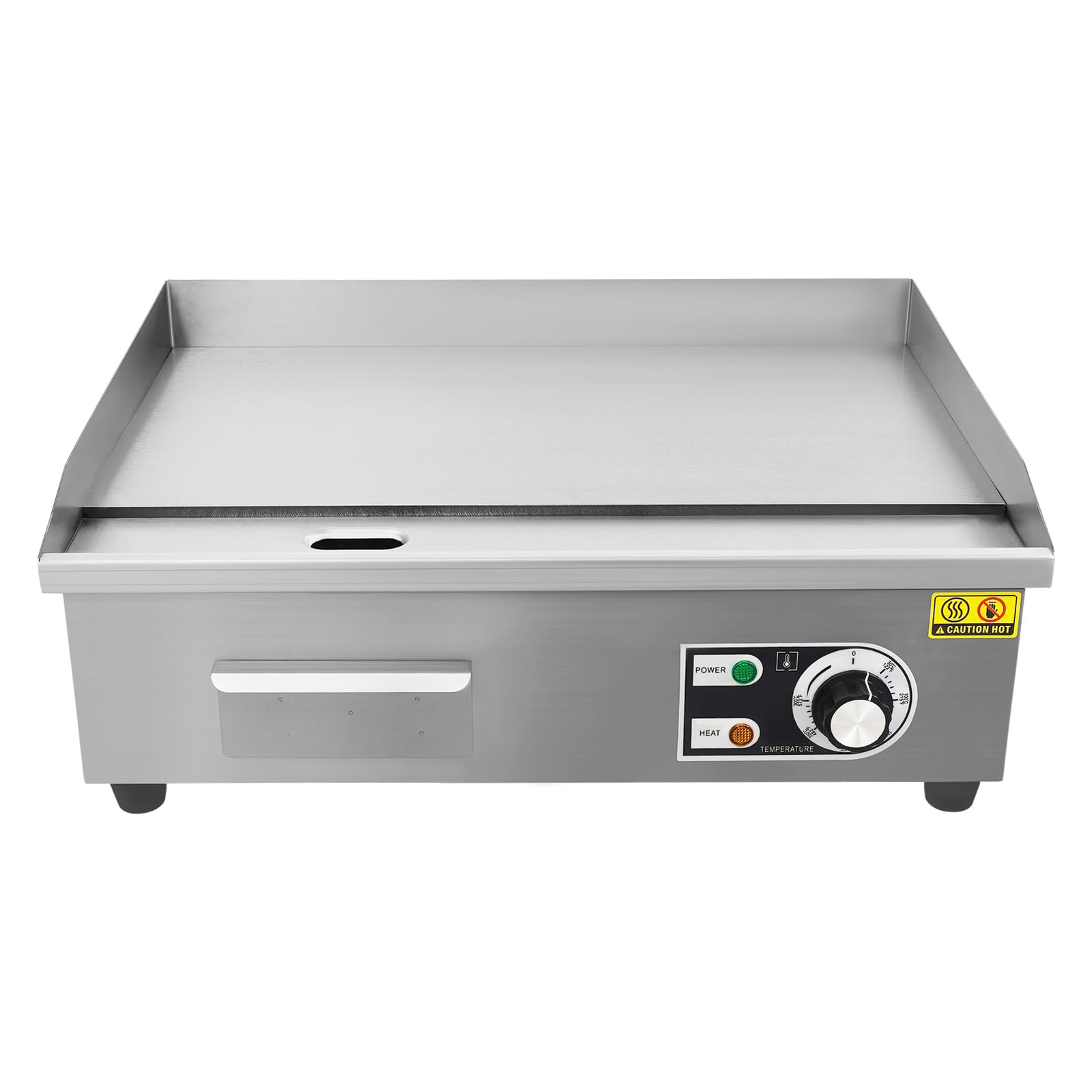Piastra di cottura 3000 W, 22 pollici, rettangolare commerciale, in acciaio inox, per mense, catene di negozi, supermercati (2 pala 2 spazzole)