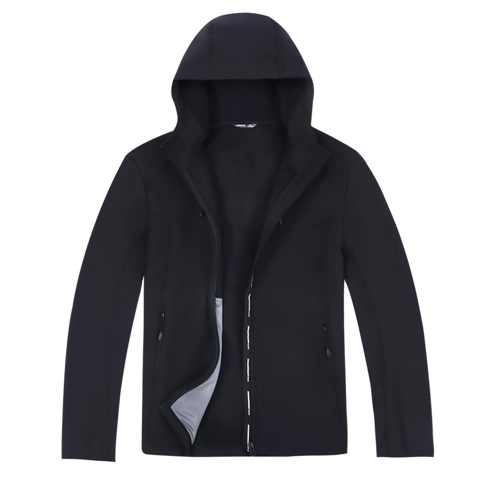 Giacca Foderata in Pile Softshell Caldo da Uomo Giacca con Cappuccio Resistente all'acqua all'aperto Giacca a Vento Casual per Passeggiate Escursionismo Campeggio