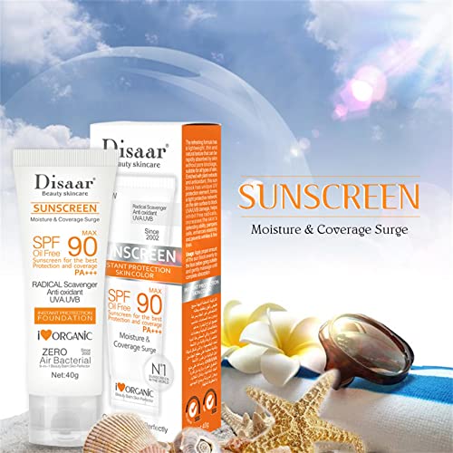 Barabum Facial Sunscreen Lotion Cream Beauty Skin Care SPF 90 Oil Free Radical Scavenger Anti Oxidant UVA/UVB 40g Britening Anti Sun Day Cream – Image 4
