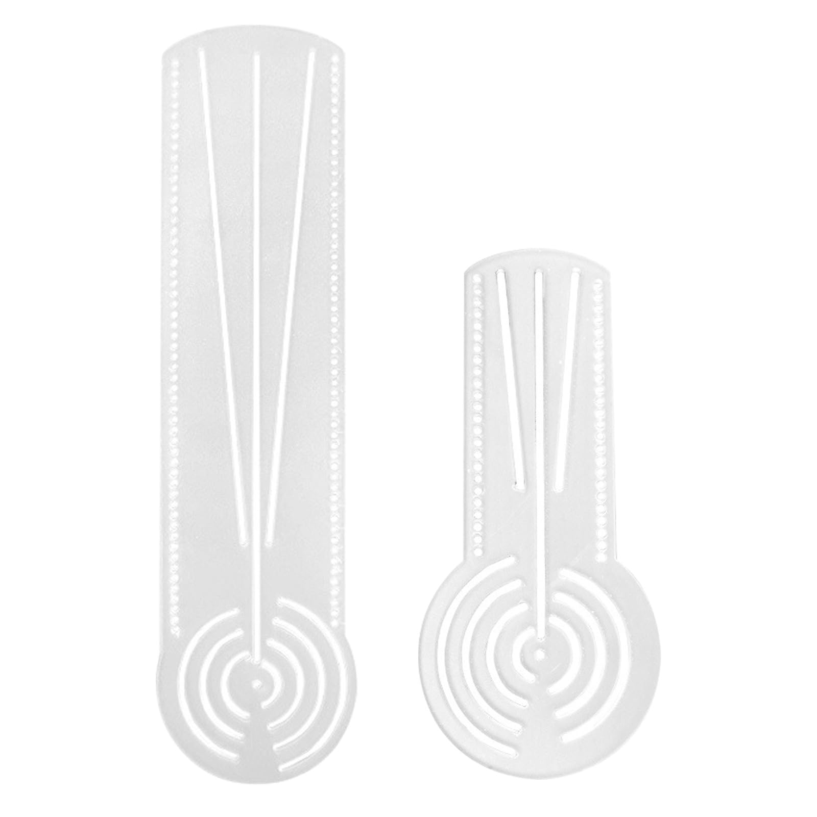 HORIALENCE 2Pcs Mandala Art Ruler: Clear Acrylic Geometry Tool with Circle Templates - Dot Mandala Stationary for Drawing Painting Scrapbooking