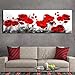 Produktbild Diamond Painting Rote Mohnblume,5D Diamant Painting Bilder für Erwachsene Kinder,Diaments Painting groß Vollbohrer,DIY Diamond Painting Full Set,für Heimdekor Wand Kunsthandwerk Geschenk 50x150cm