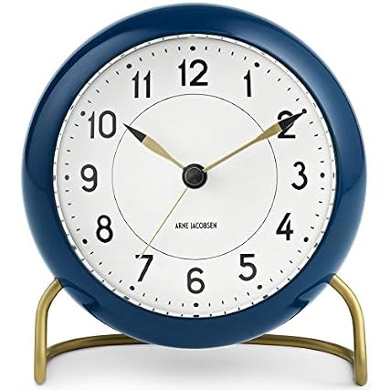 Arne Jacobsen Table Clock, Aluminium, Dark Green, 11 cm review image