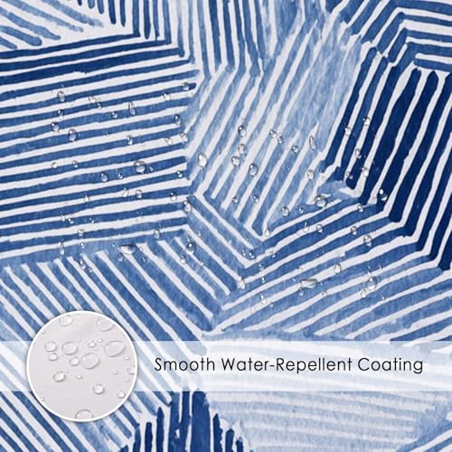Rideau de douche bleu 120x180cm imperméable en polyester lavable