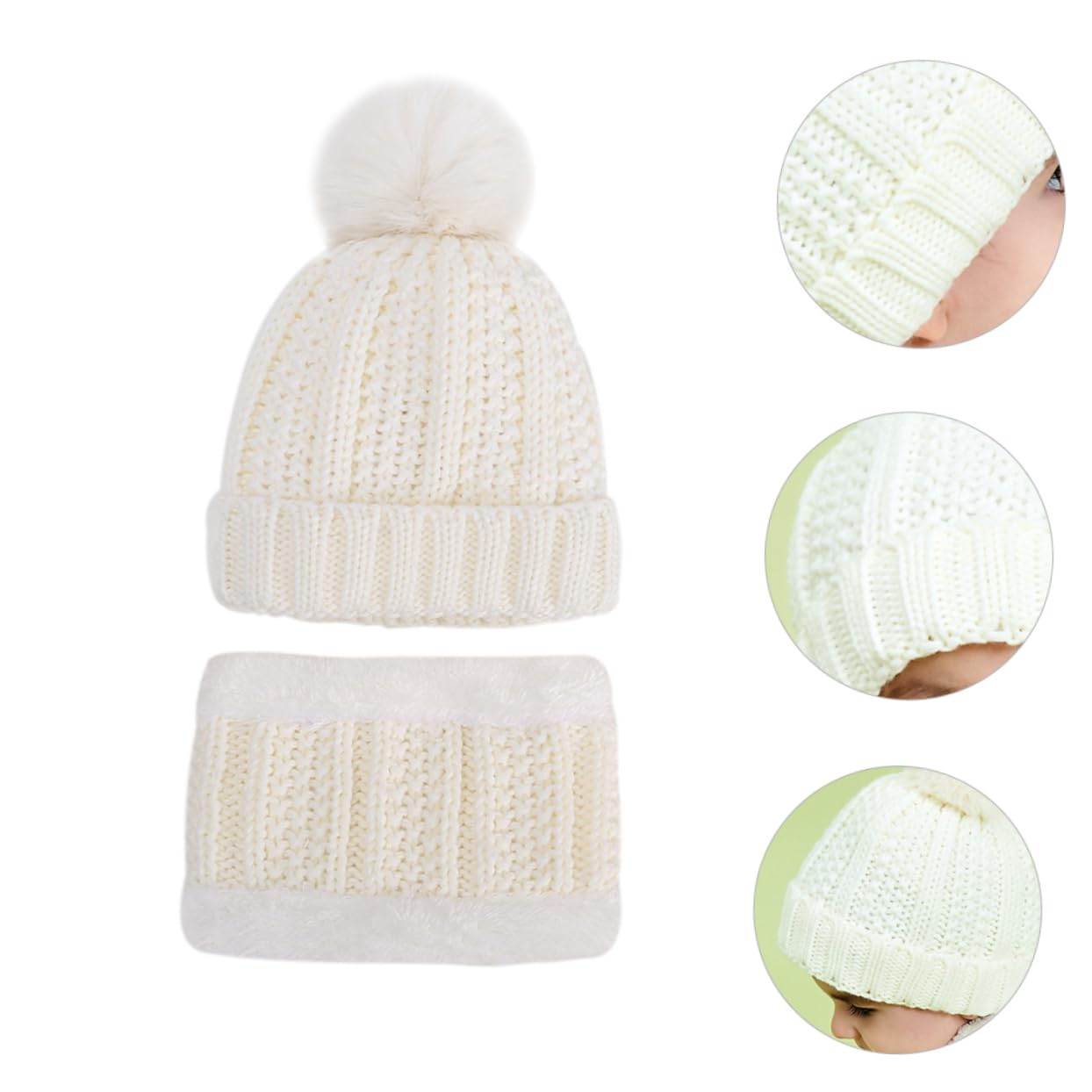 Homoyoyo Gorro Bufanda Sombrero y Adorable para Bebés para Color