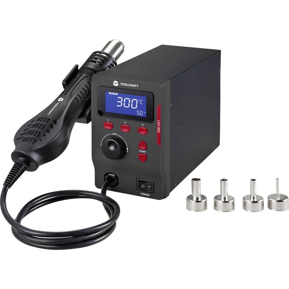 TOOLCRAFT LSH-880 Heißluftstation digital 800 W 100-500 °C