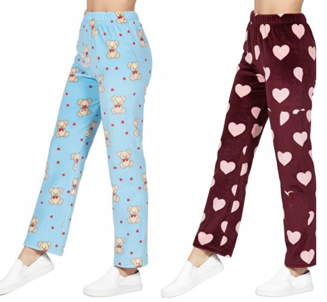 shaperx Women’s Winter Printed Pyjamas – Stylish & Warm Night Suit Set-picture-19
