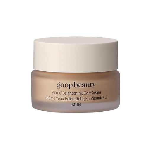 goop Beauty Vitamin C Eye Cream  Crema correctora de color para ojeras  Ayuda a suavizar las arrugas y deshinchar los ojos  0.5 onzas líquidas