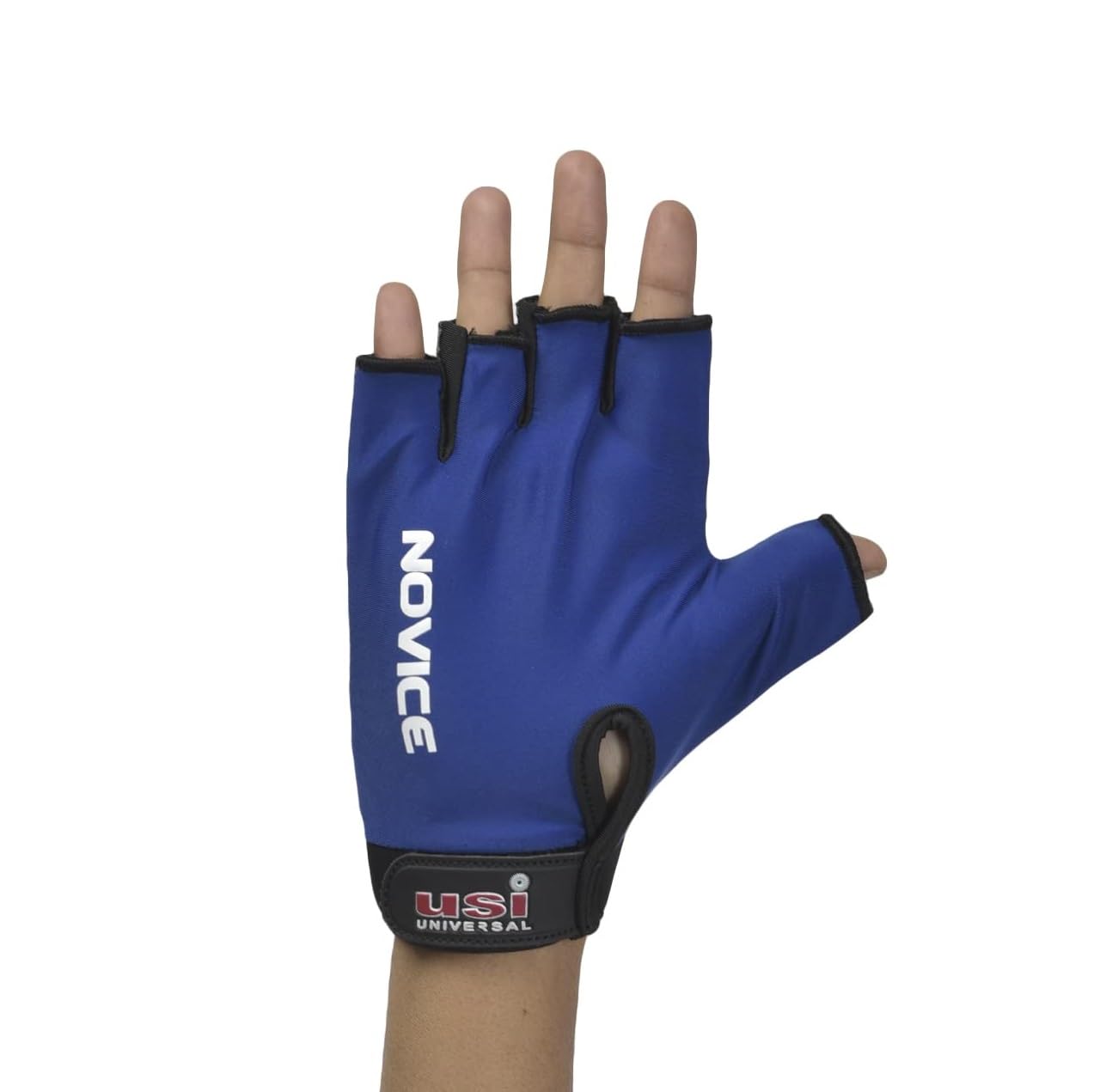 USI UNIVERSAL Gym Gloves, 733NV Novice Fitness Gym Gloves for Men & Women, Workout Powerlifting Gloves, Polyester, Elastane, Foam Construction, Padded Palm Weight Lifting Gloves (X-Large, Blue/Black) 4