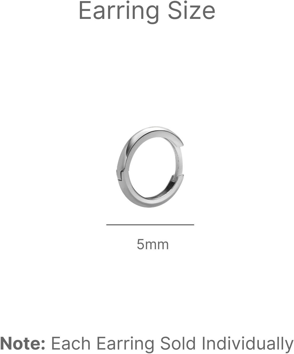 14K Gold Mini Infinity Huggie Hoop Earring for Women Men 5mm/7mm/9mm/11mm Helix Lobes Hinged Sleeper Earring Cartilage Piercing Jewelry Hypoallergenic, SINGLE HOOP EARRING