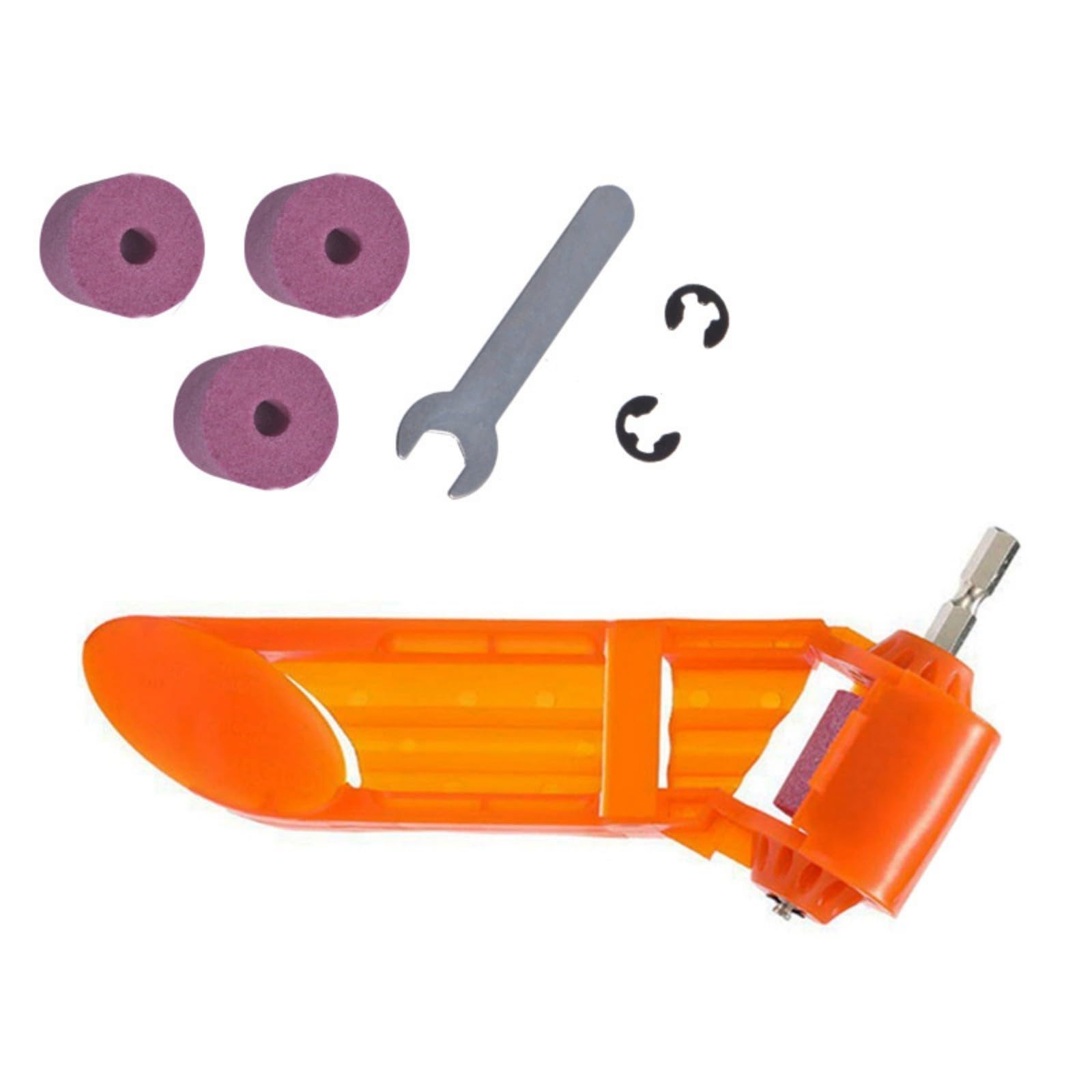 Rgybao Yellow 1Set Drill Bit Grinder With 3Grinding Stone Drill Sharpener High Hardness For Metal Deburring And Tool Maintenance Bit Sharpener