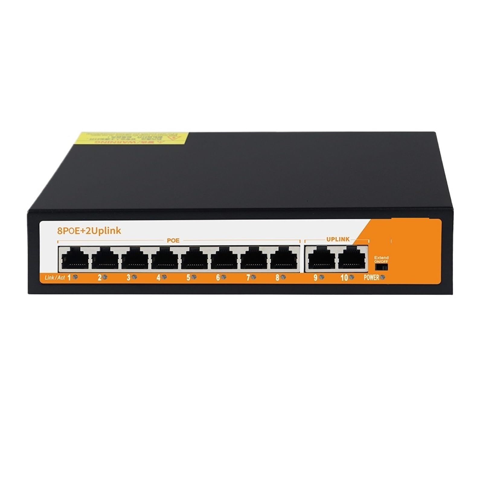 OSHZIKJII 10Port Gigabit P-O//E RJ45 Ethernet Switch with for 802.3af/at Managed Uplink Unmanaged Plug and Play(Switch with E/.U Plug)