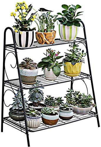 Rxakudedo フラワースタンド プランタースタンド 3段式 多機能収納ラック アイアン 幅63*奥行き31*高さ72cm 多肉植物 花台 植木鉢台 スタンド 植物棚 屋外 室内 Rxakudedo フラワースタンド プランタースタンド 3段式 多機能収納ラック アイアン 幅63*奥行き31*高さ72cm 多肉植物 花台 植木鉢台 スタンド 植物棚 屋外 室内