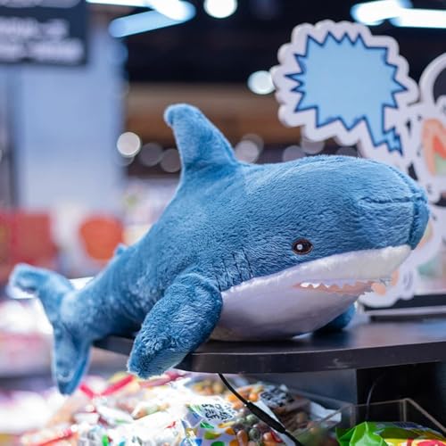 Image of 23.5-inch Plush Shark Toy Pillow, Giant Shark Stuffed Animal,Soft Shark Cushion Pillow Shark Plush Pillows,Chubby Stuffed Shark Toy - Children s Boys and Girls Room Decoration Bedtime Gift