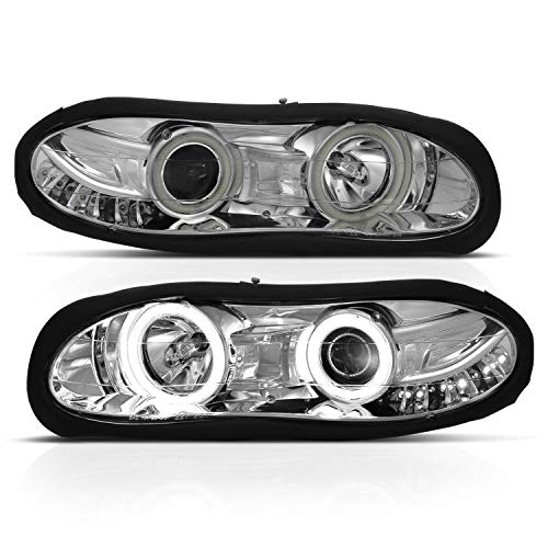 AmeriLite LED Halo Projector Headlights for 1998-2001 Chevy Camaro - Image 3