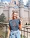 SFHFY Magical Shirt for Women Magic Kingdom T Shirt Family Vacation Tee Castle Fairy Tale Graphic Short Sleeve Tops Blue