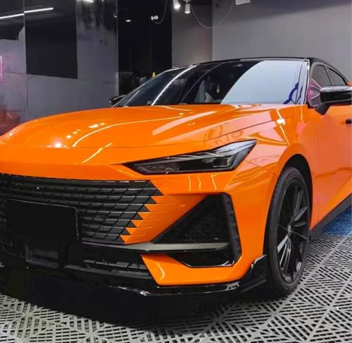 Image of HOME13 Vinyl Wrap Sheet for Car & Bike Self Adheisve Vinyl Wrap Sticker & Decal Roll Film Air Release Bubble Free (Orange Gloss Wrap, 24x100 Inches)