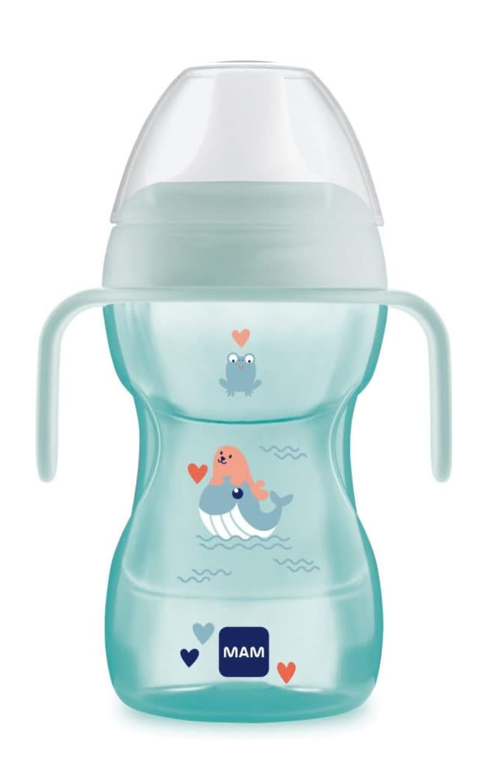 MAM Tazza Fun To Drink Cup con Manici e Beccuccio Rigido, 8+ Mesi, 270 ml, Azzurro